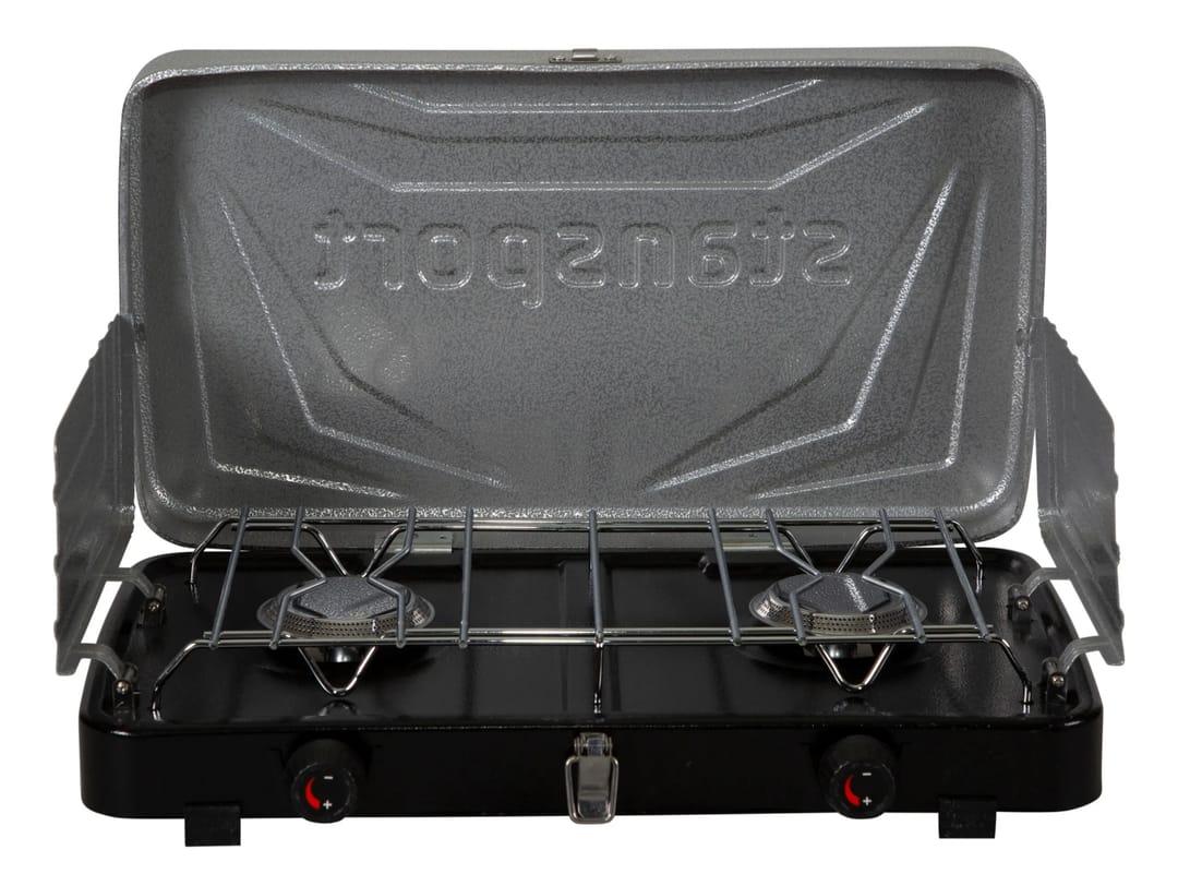2-Burner Regulated Propane Stove Silver