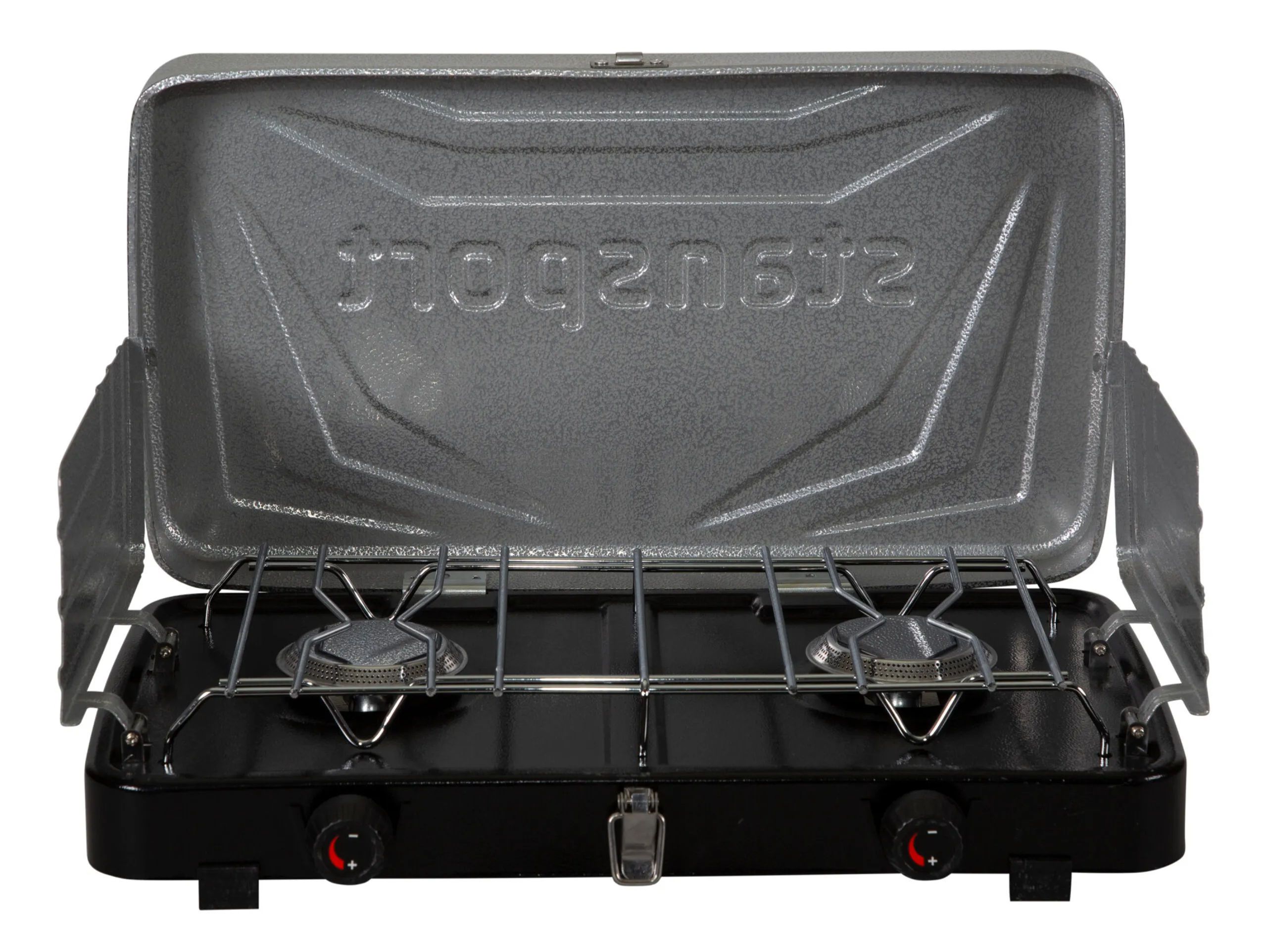 2-Burner Regulated Propane Stove Silver